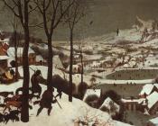 雪地里的猎人 - 老彼得·勃鲁盖尔